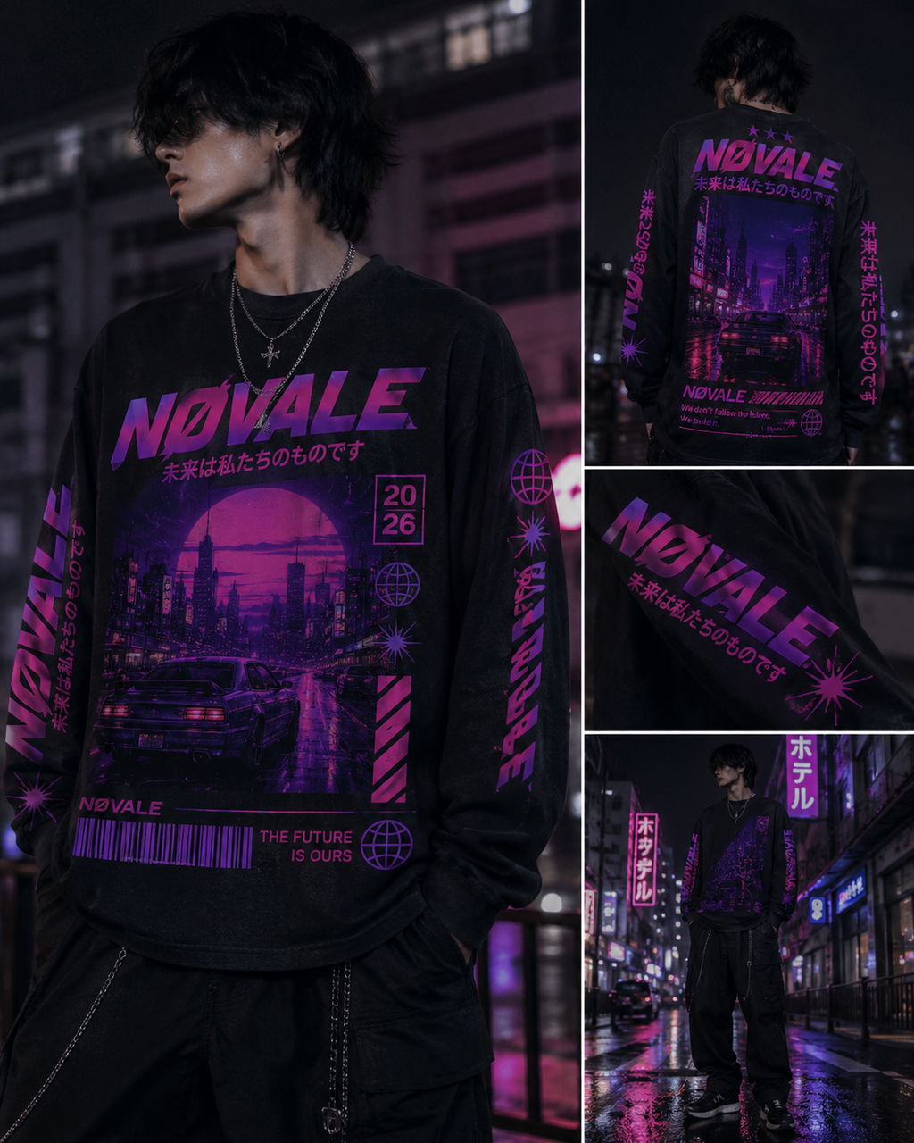 NØVALE™ Retro Future Oversized Sweatshirt