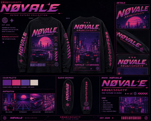 NØVALE™ Retro Future Oversized Sweatshirt